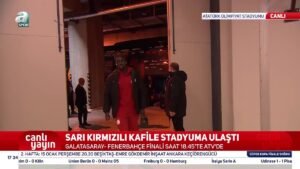 Galatasaray kafilesi Atatürk Olimpiyat Stadı’na geldi