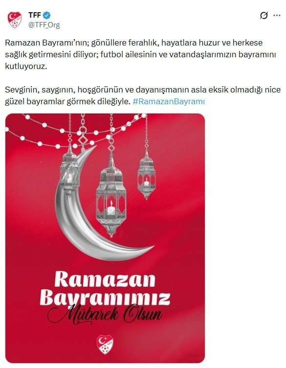 Spor camiasından Ramazan Bayramı kutlama mesajları!