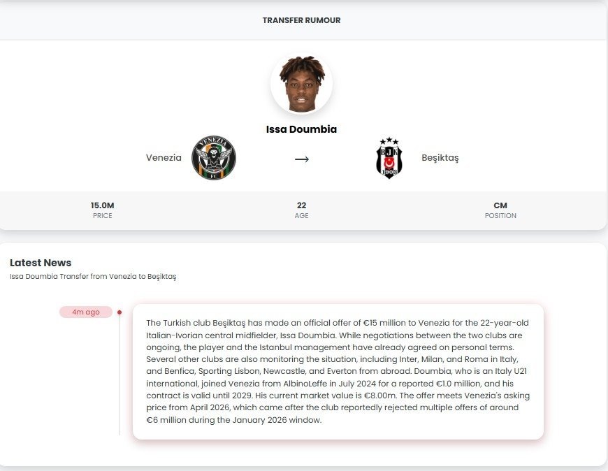 Beşiktaştan İtalyaya transfer çıkarması! Dev kulüpler onun peşinde