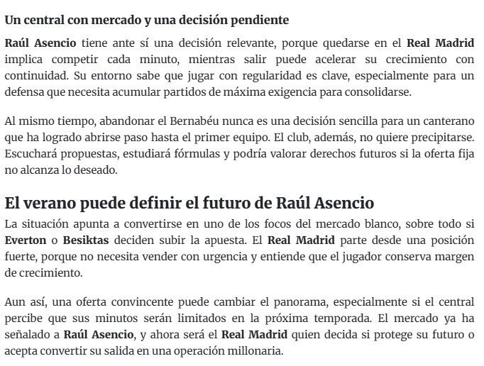 Beşiktaşın Real Madridden stoperi: Raul Asencio!